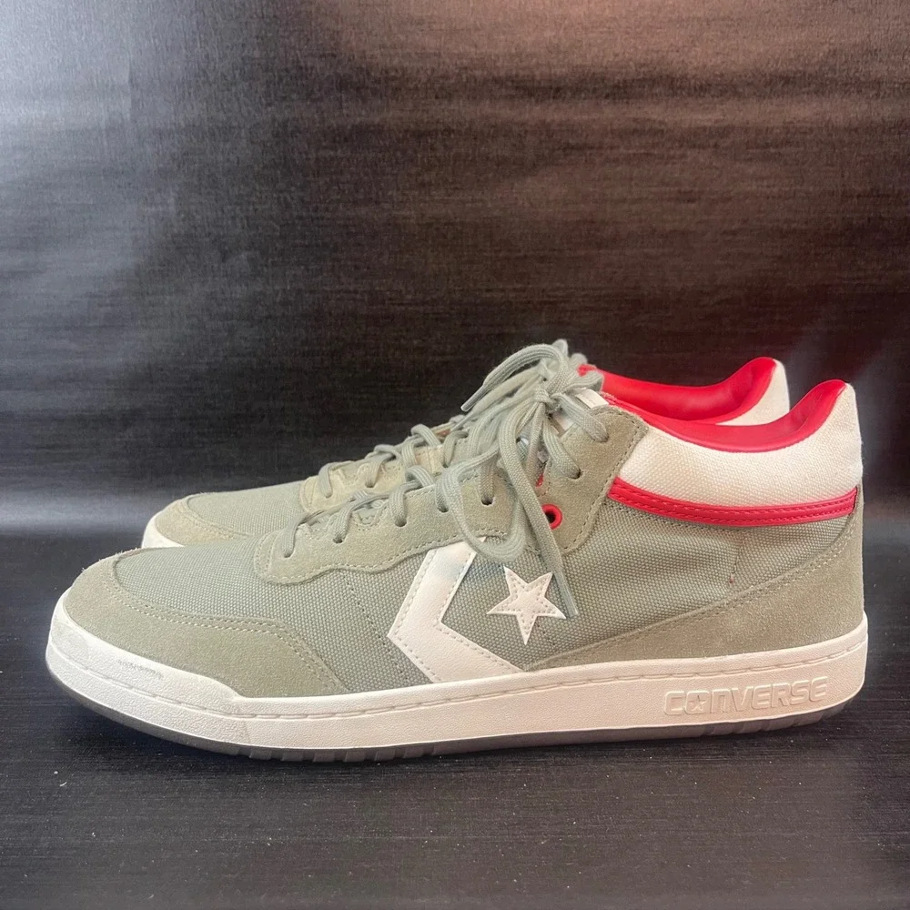 Converse Fastbreak Pro Mid Mens size 11 Sage Green Red Casual Shoes - Picture 1 of 9